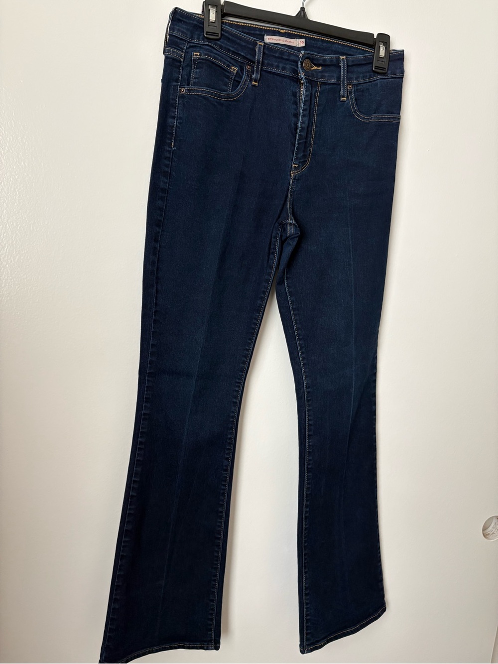 Women's Dark Indigo High Rise Boot Cut Jeans - Classic Stretch Fit